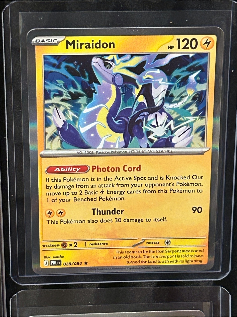 Pokémon TCG Miraidon 3-Card Holo Bundle-Scarlet & Violet full Art +bonus extras - Picture 3 of 4